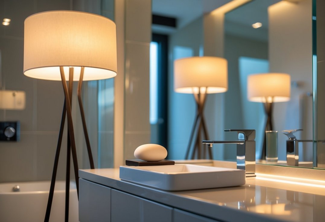 Sådan skaber du den perfekte belysning og stil på badeværelset med standerlamper og sæbeskål til badeværelse